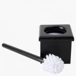 Toilet brush set black